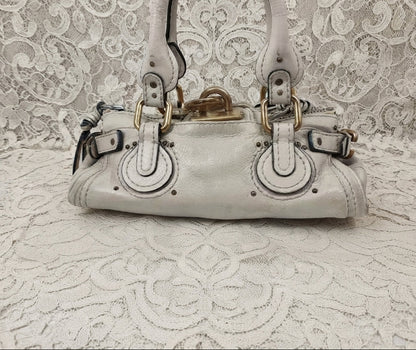 CHLOE VINTAGE MINI PADDINGTON BAG IN IVORY