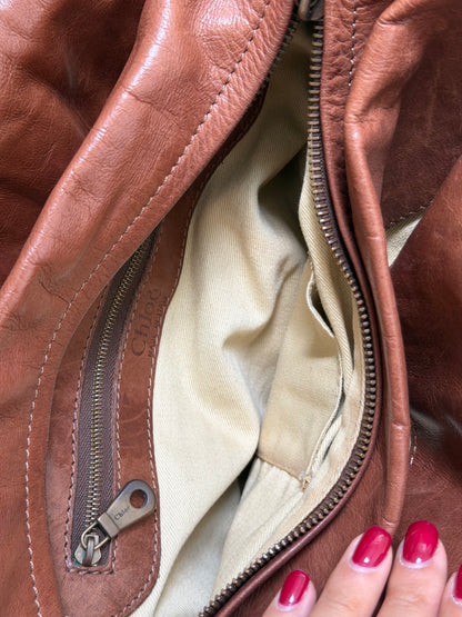 CHLOE VINTAGE SILVERADO BAG IN BROWN