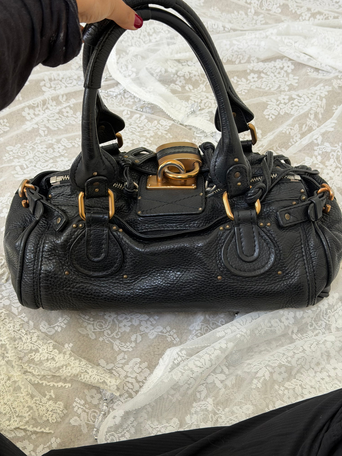 CHLOE VINTAGE PADDINGTON BAG IN BLACK