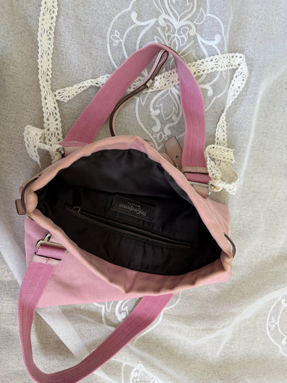 xovintage yves saint laurent rive gauche pink kahala vintage tote bag - Handbags