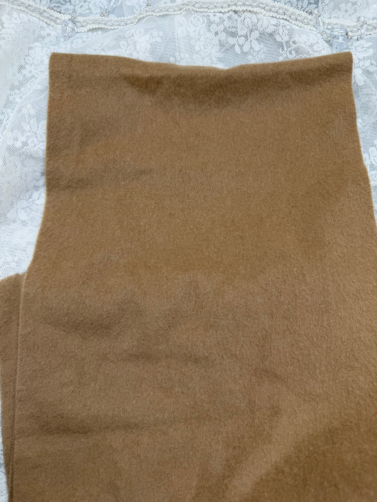burberry 90s vintage pure cashmere scarf in camel
