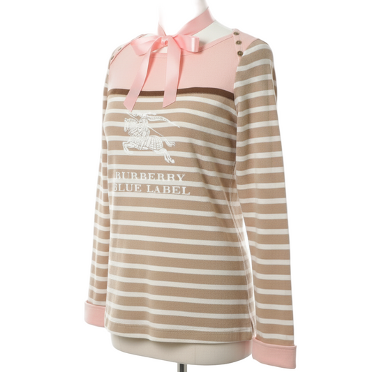 burberry blue label vintage pink logo top