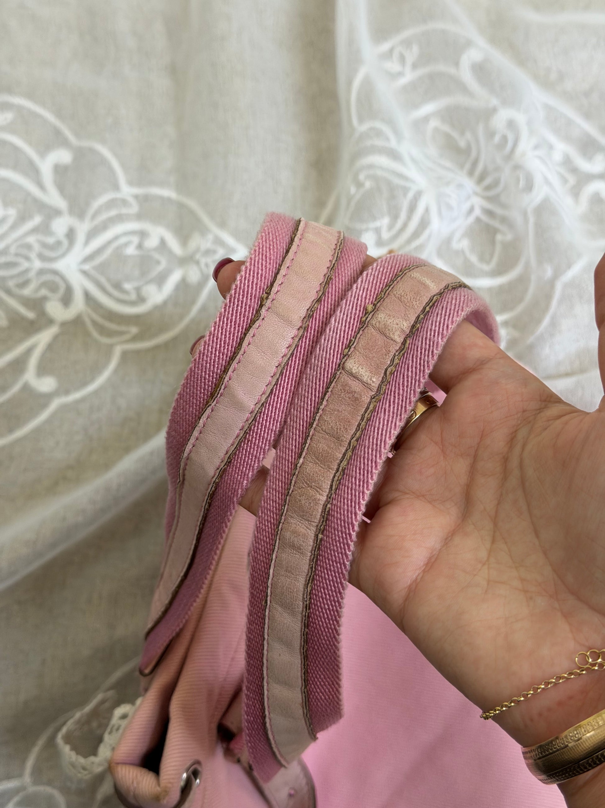 xovintage yves saint laurent rive gauche pink kahala vintage tote bag - Handbags