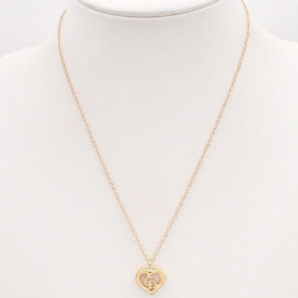 vintage dior heart shaped “cd” necklace