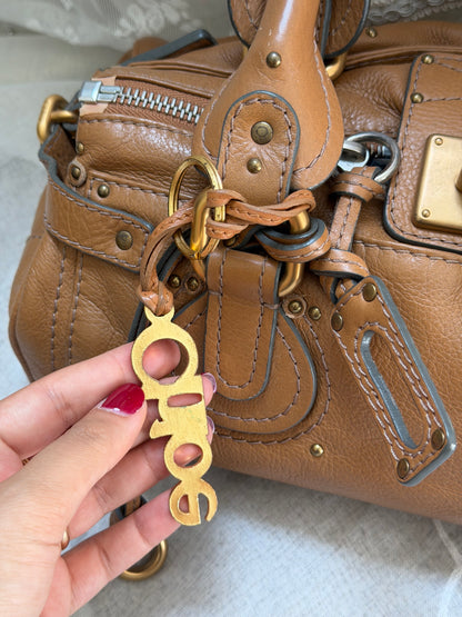 CHLOE VINTAGE PADDINGTON BAG IN BROWN