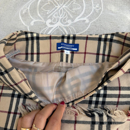 xovintage BURBERRY CLASSIC PLEATED VINTAGE MINI SKIRT, X-SMALL - Clothing