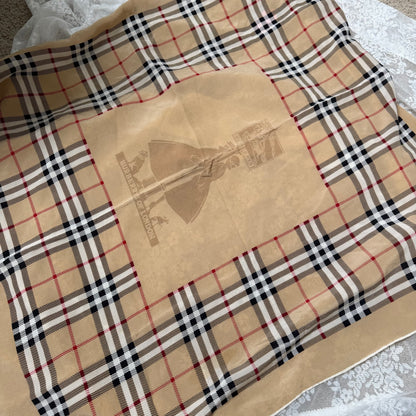 burberry vintage 90s logo silk scarf