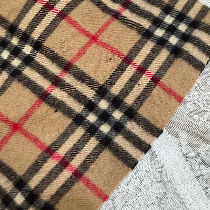 burberry vintage 90s classic print 100% cashmere scarf