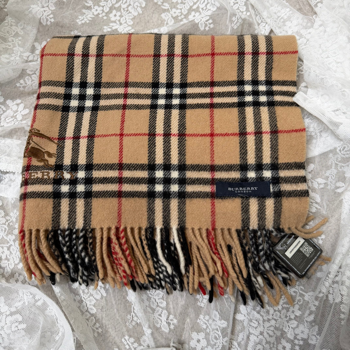 burberry vintage brown 100% wool oversized shawl
