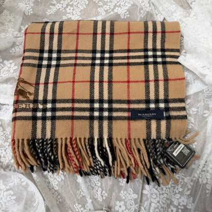 burberry vintage brown 100% wool oversized shawl