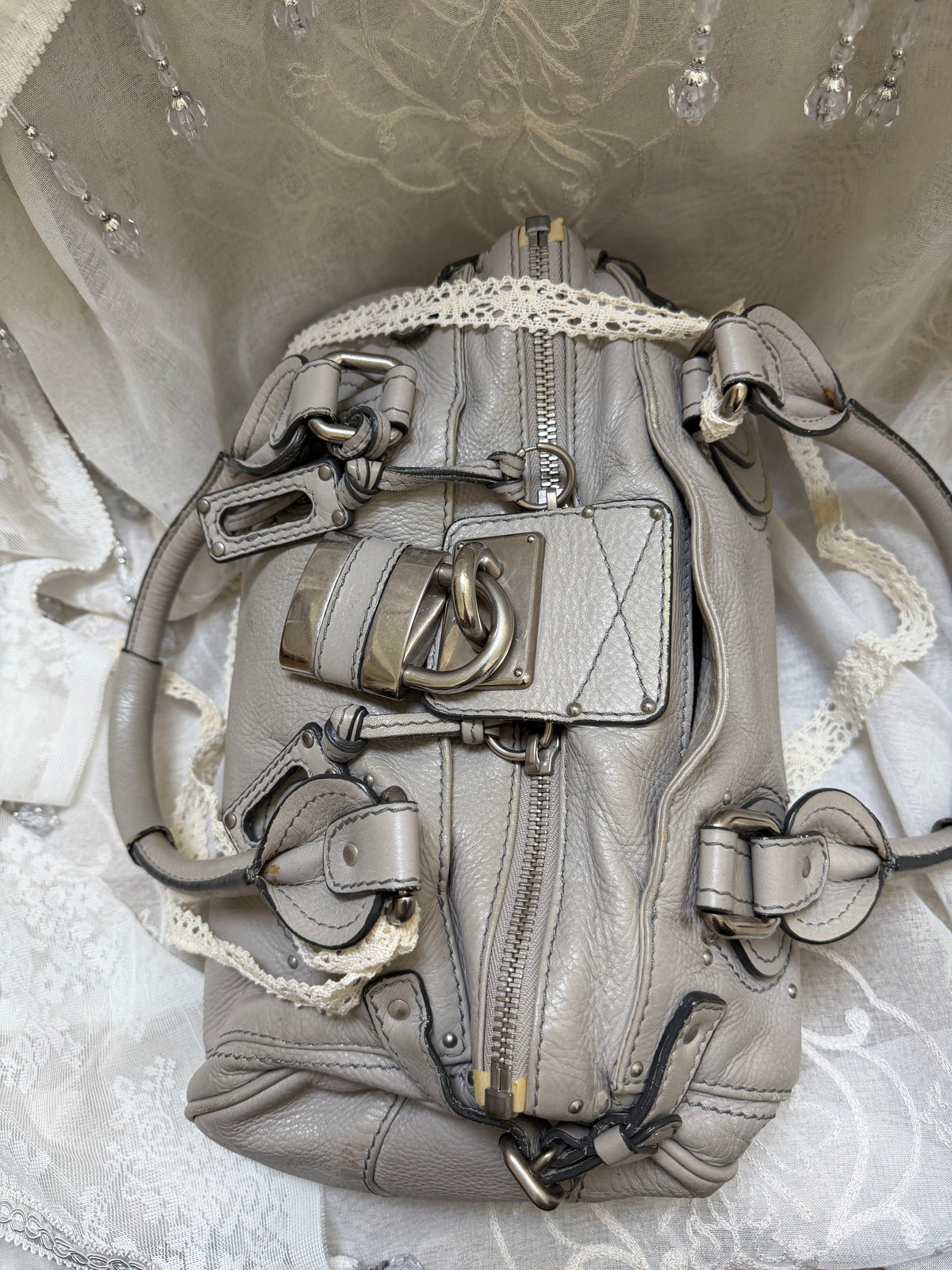 VINTAGE CHLOE PADDINGTON BAG W SILVER HARDWARE