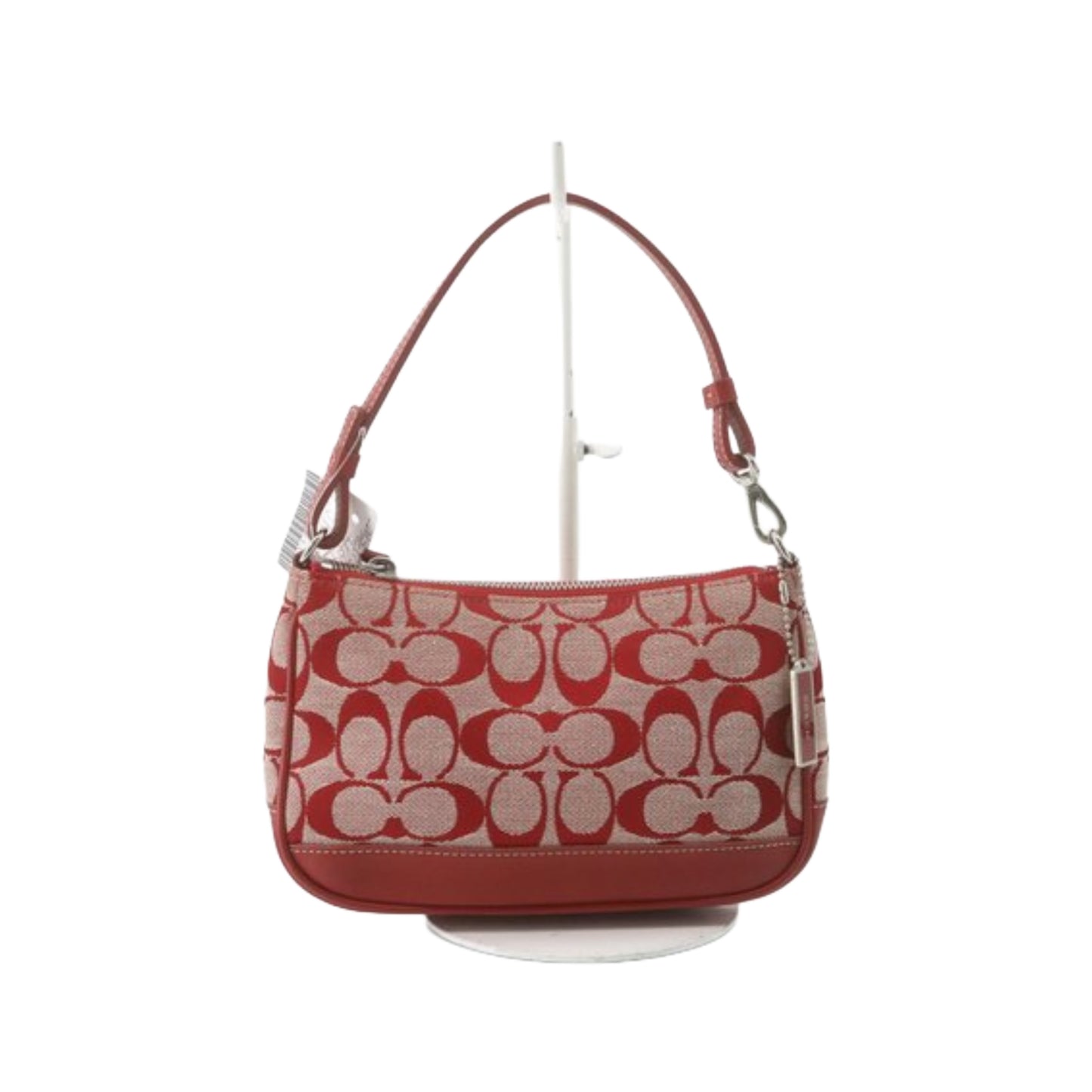 coach red signature shoulder bag