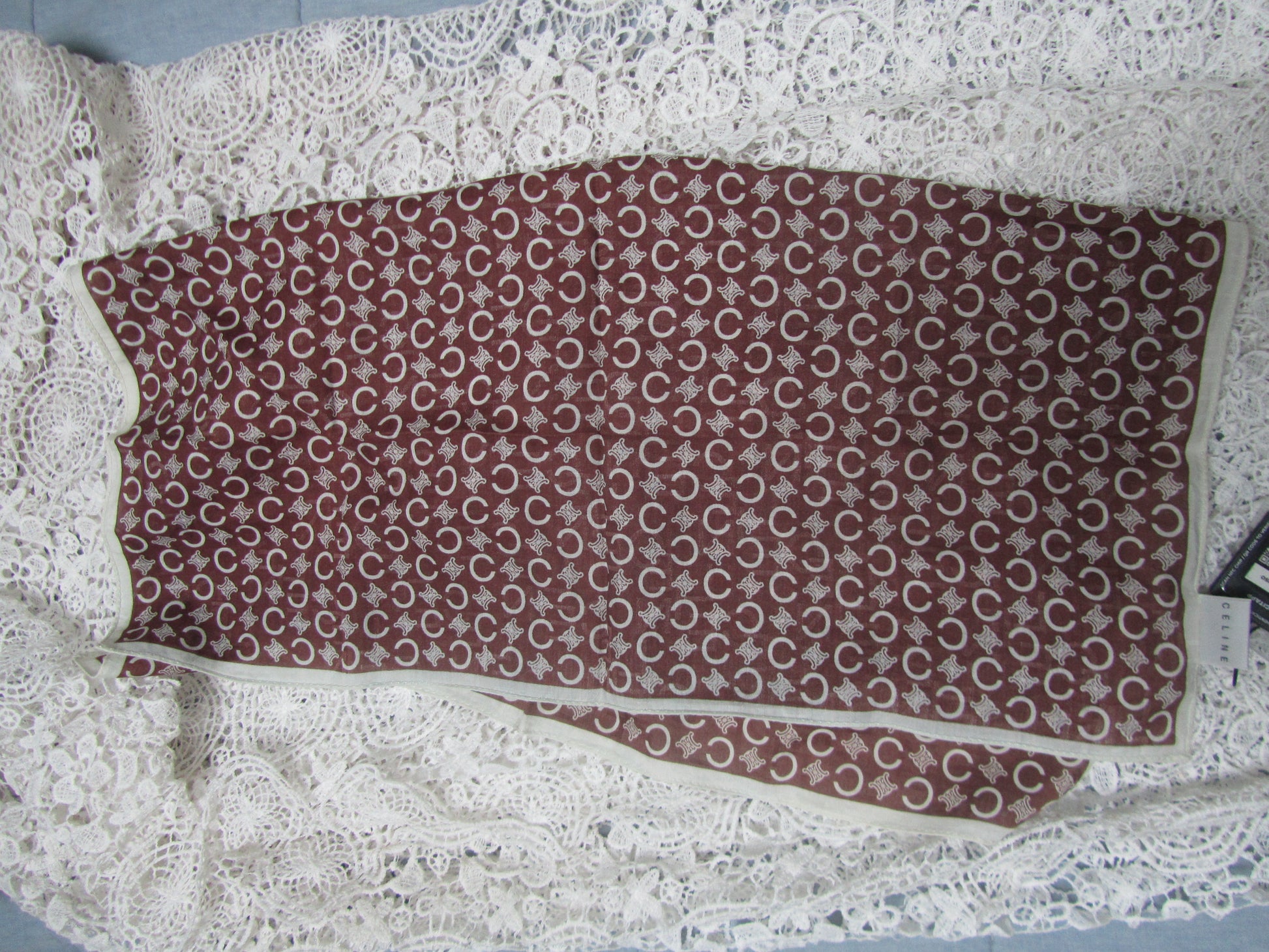 Patterned fabric on a textured surface  
