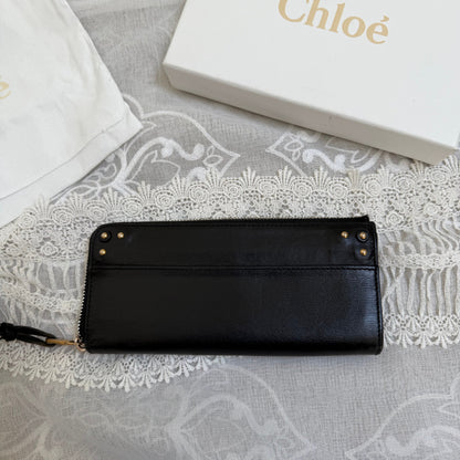 xovintage Chloé vintage clutch wallet in black w box -