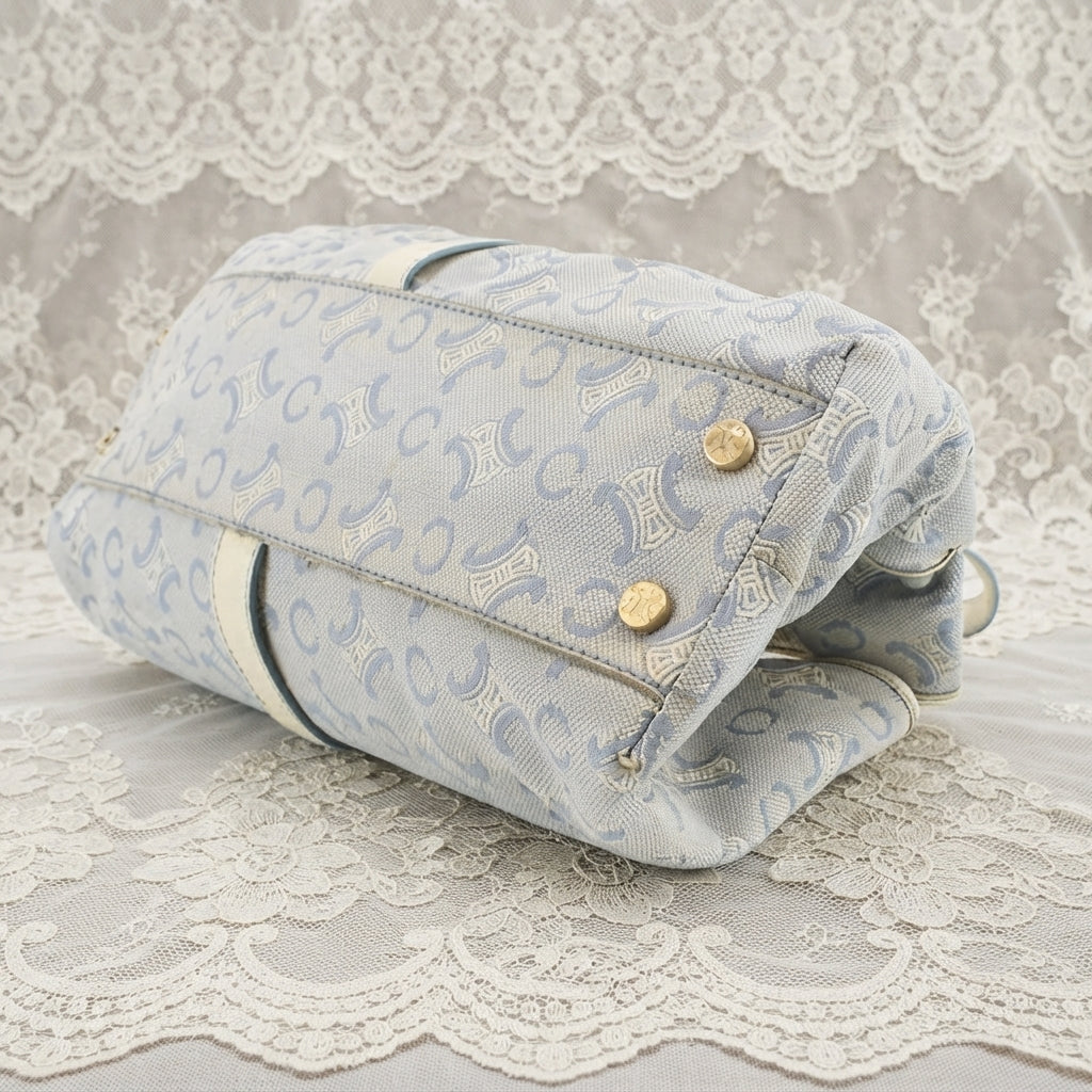 celine vintage lily c baby blue bag