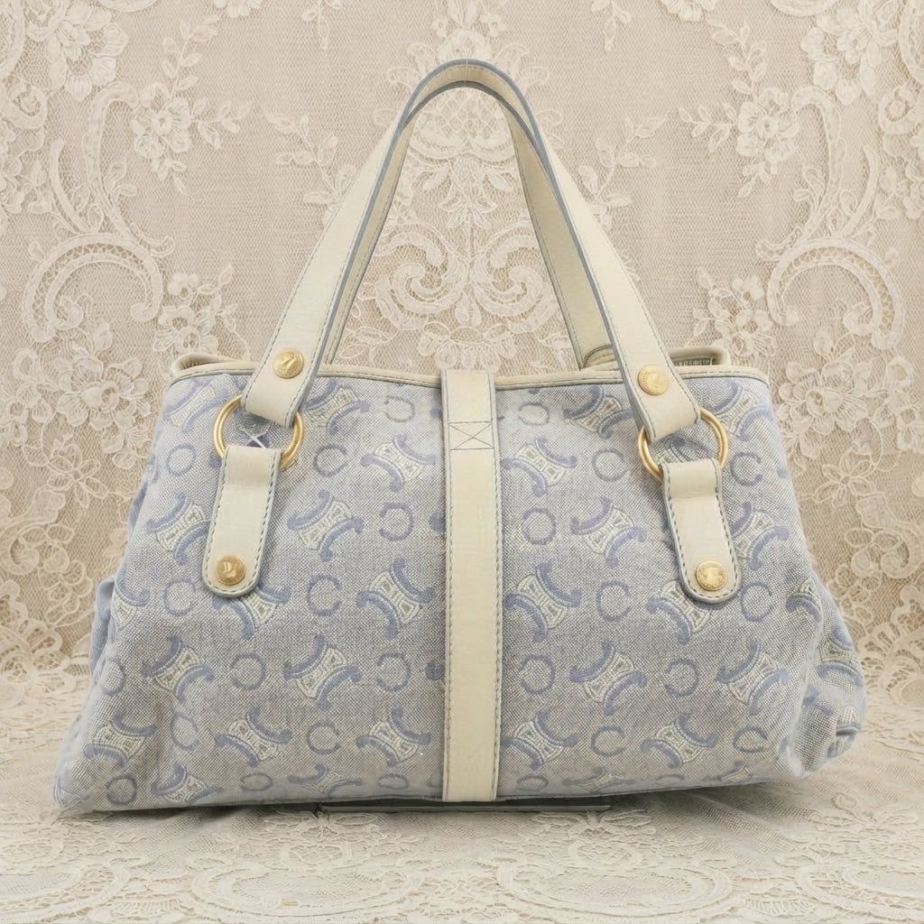 celine vintage lily c baby blue bag