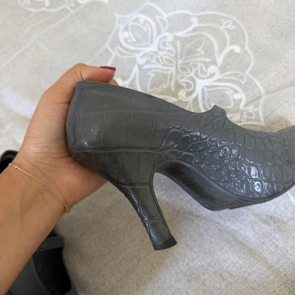 xovintage vivienne westwood x melissa grey croco mary-jane heels (size 36) - Heels