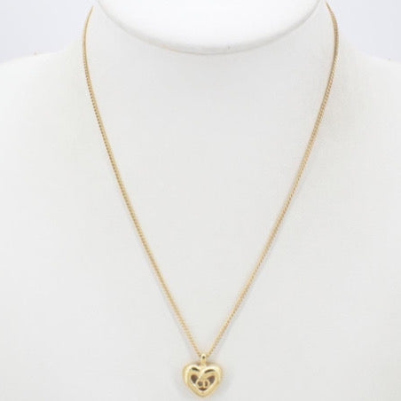 vintage dior heart shaped logo necklace