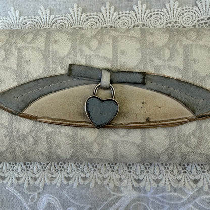 xovintage dior romantique heart detail vintage clutch wallet - Wallets