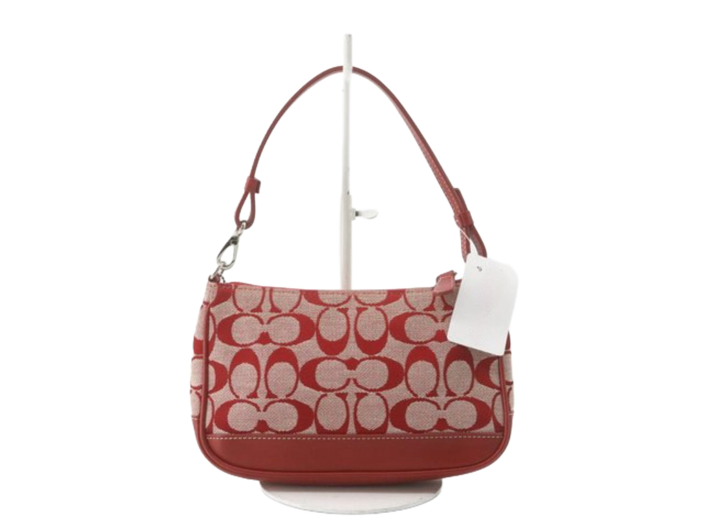 coach red signature shoulder bag