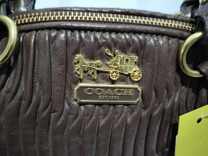 Coach Madison Gathered Leather Lindsey Vintage Satchel Bag