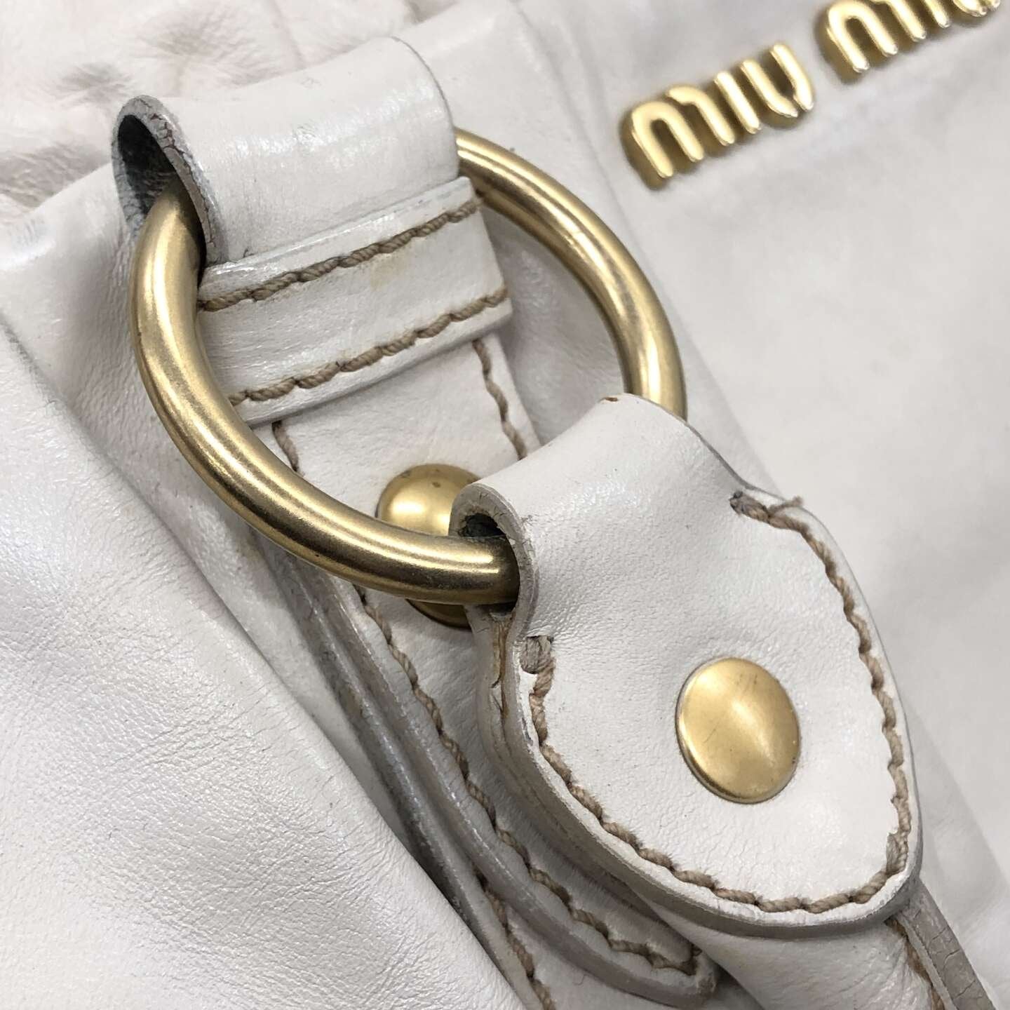 miu miu vintage ivory vitello bag