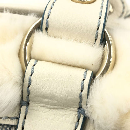 xovintage celine rare vintage fur-detailed lily c baby blue bag - Handbags