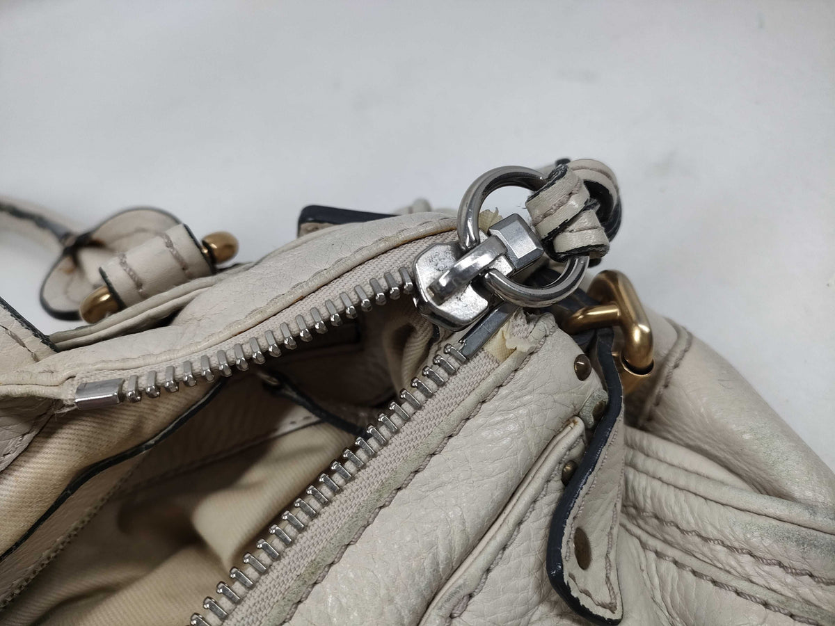 CHLOE VINTAGE MINI PADDINGTON BAG IN IVORY