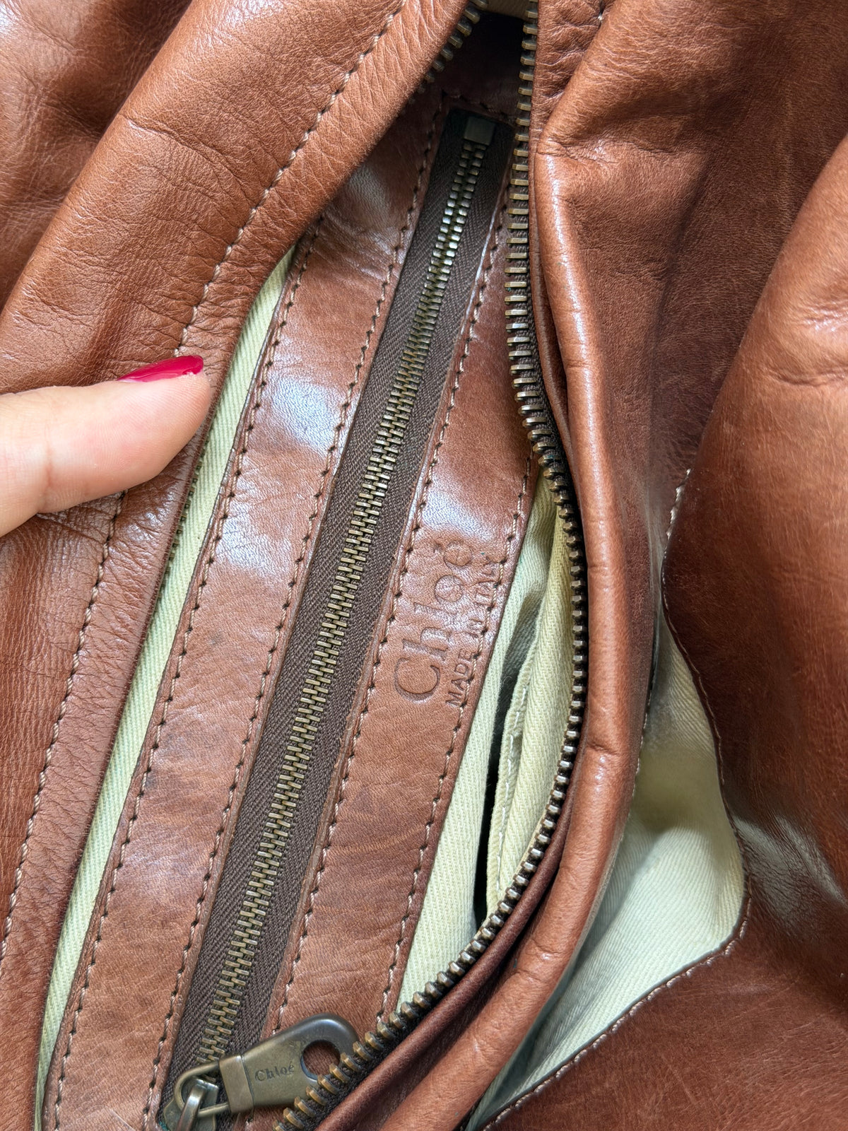 CHLOE VINTAGE SILVERADO BAG IN BROWN