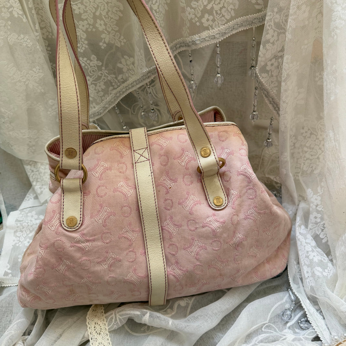 xovintage celine pre-loved lily c baby pink bag - Handbags