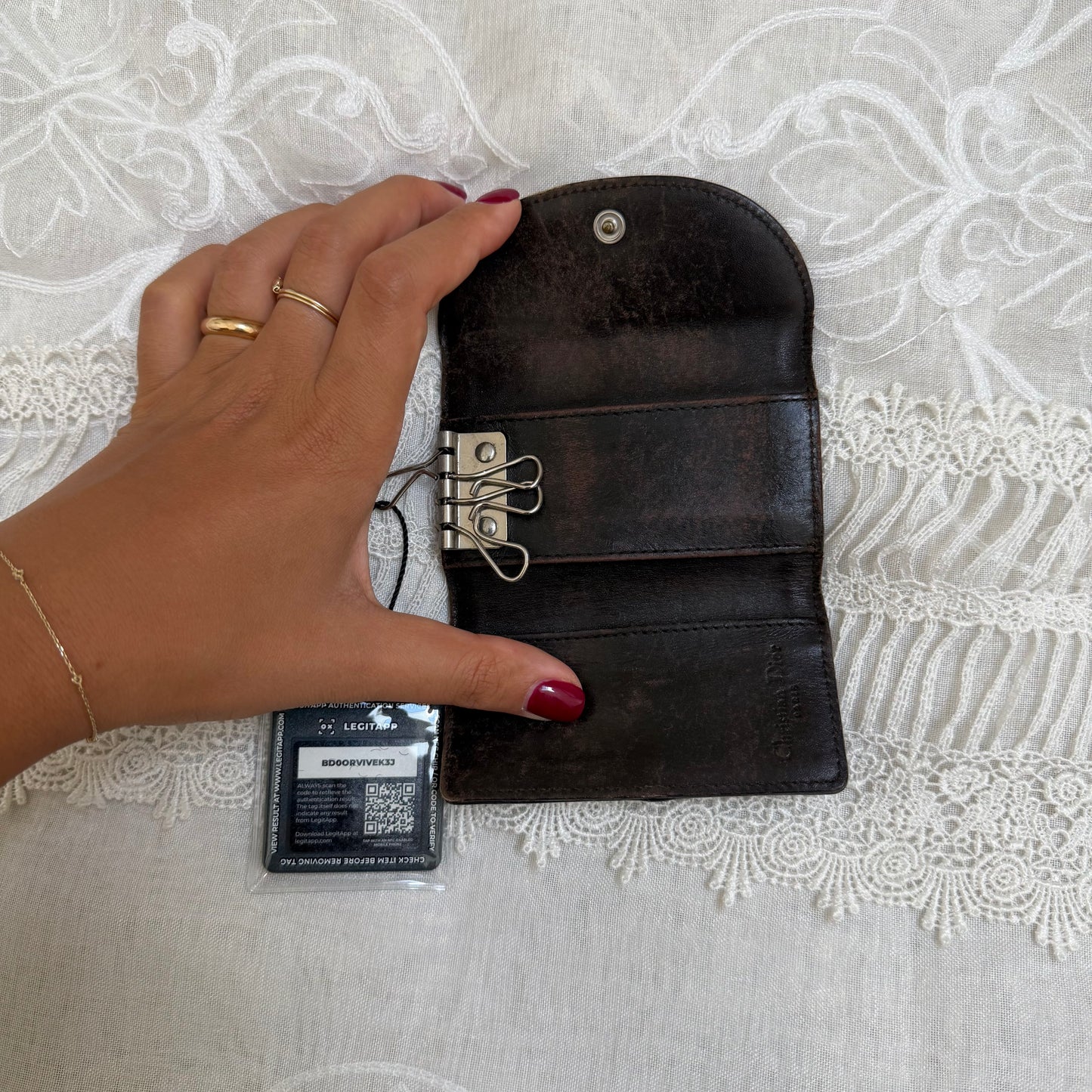 xovintage dior vintage romantique key wallet - Wallets
