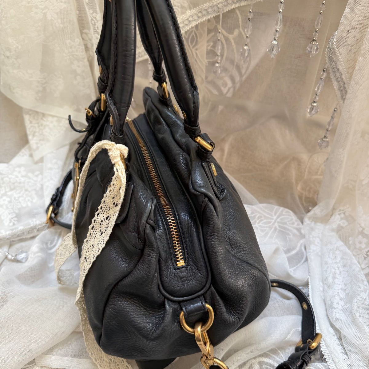 xovintage MARC BY MARC JACOBS BLACK VINTAGE CLASSIC Q BAG - Handbags