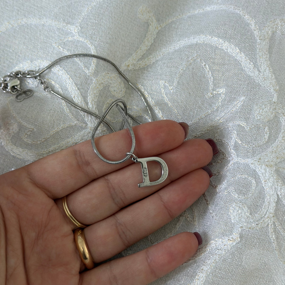 xovintage Dior vintage “d” heart necklace - Necklaces