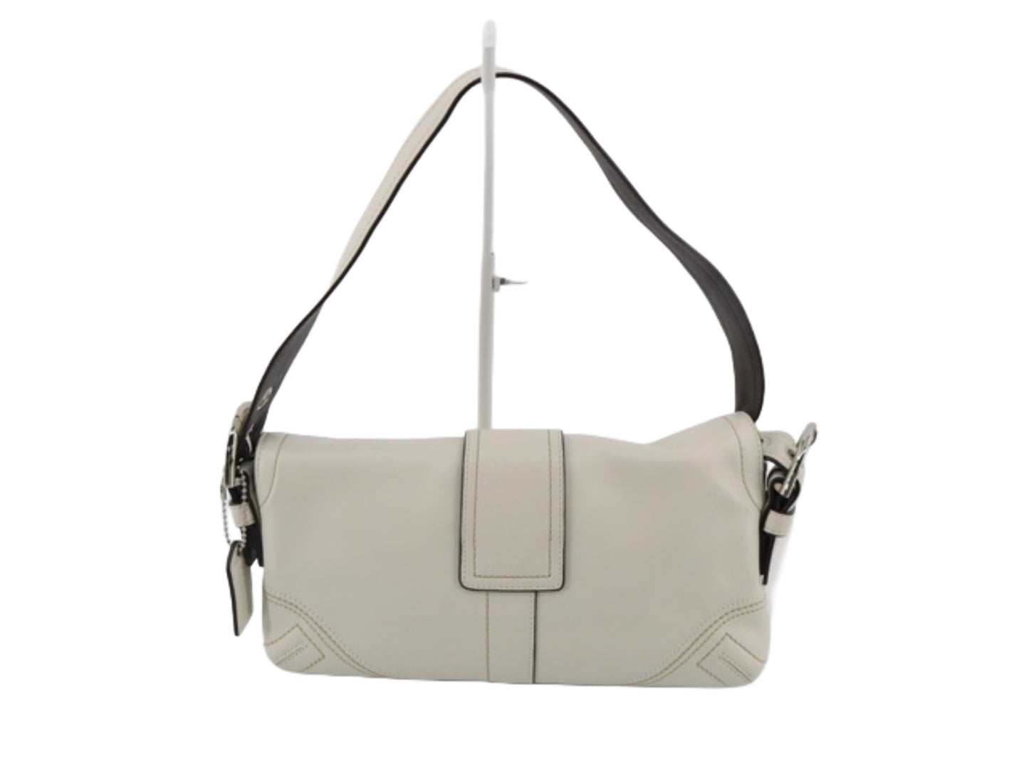 coach soho signature white bag