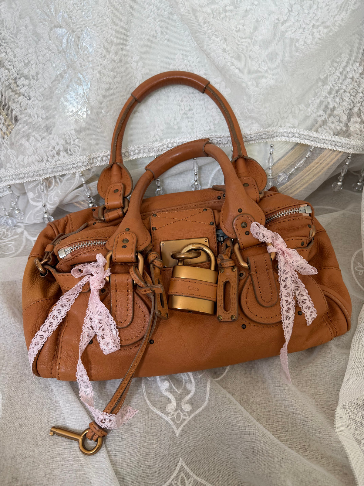 CHLOE VINTAGE PADDINGTON BAG IN TOFFEE