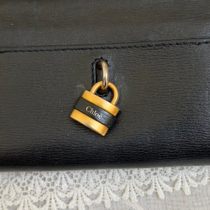 xovintage Chloé vintage clutch wallet in black w box -
