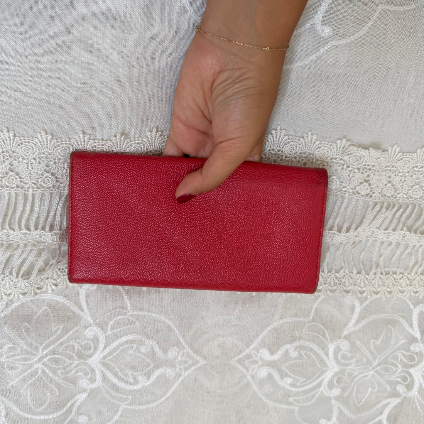 xovintage dior red vintage elegant wallet clutch - Uncategorized