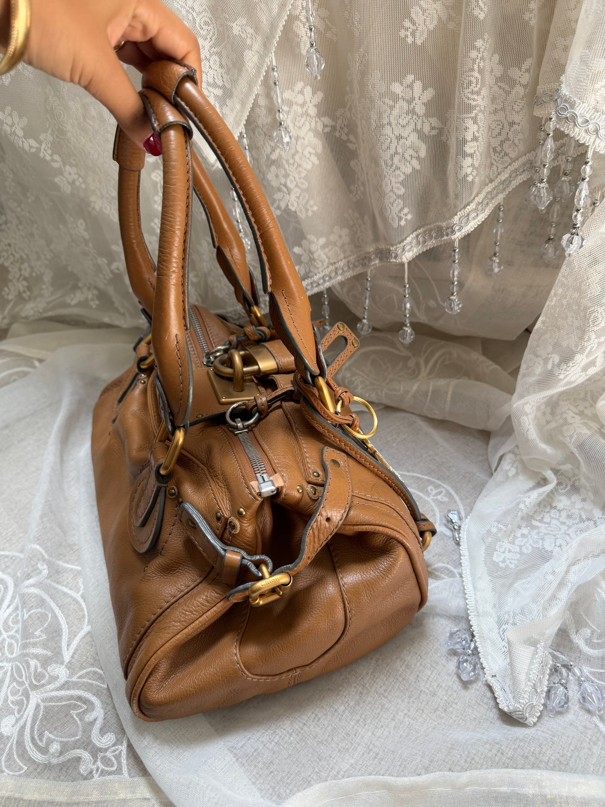 CHLOE VINTAGE PADDINGTON BAG IN BROWN