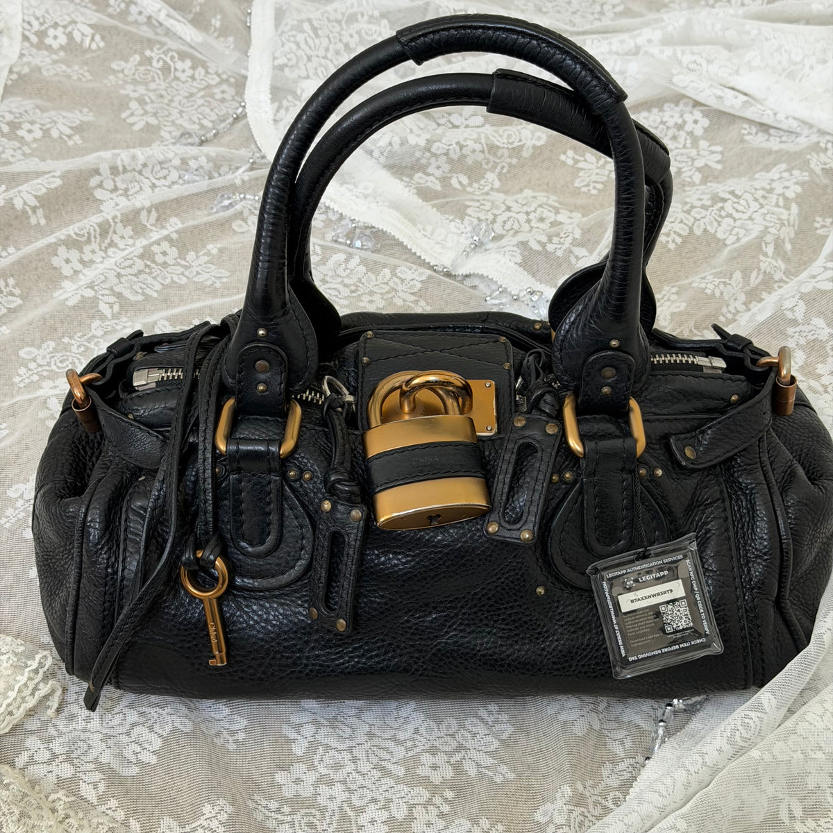 CHLOE VINTAGE PADDINGTON BAG IN BLACK