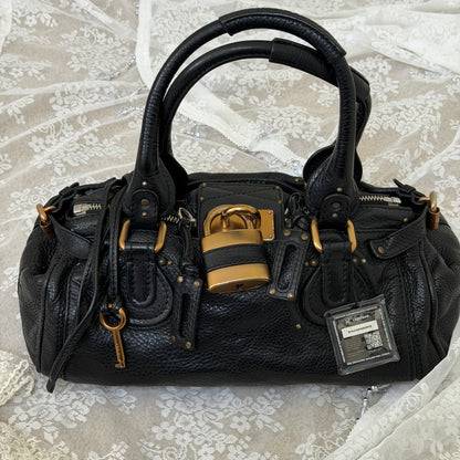 CHLOE VINTAGE PADDINGTON BAG IN BLACK