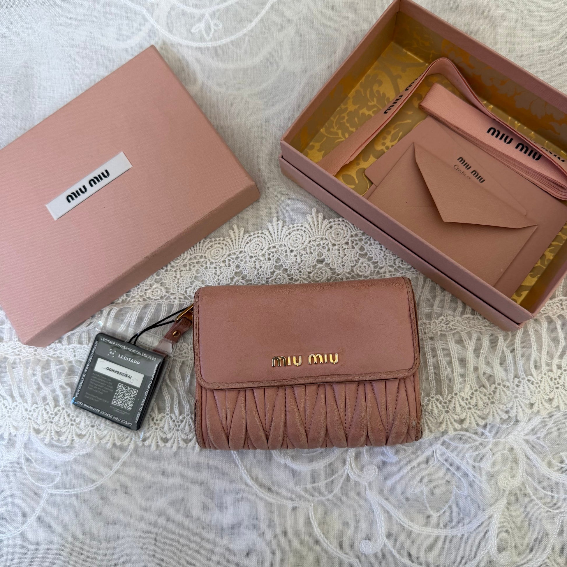 xovintage miu miu girly leather vintage wallet - Wallets