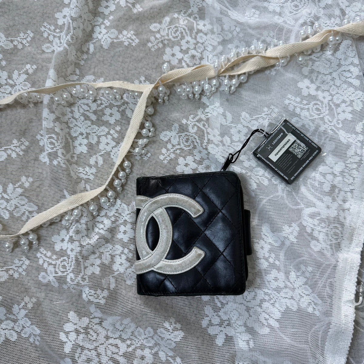 xovintage chanel vintage black cambon wallet - Uncategorized