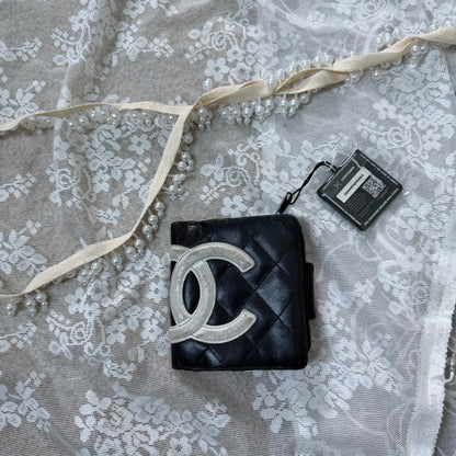 xovintage chanel vintage black cambon wallet - Uncategorized