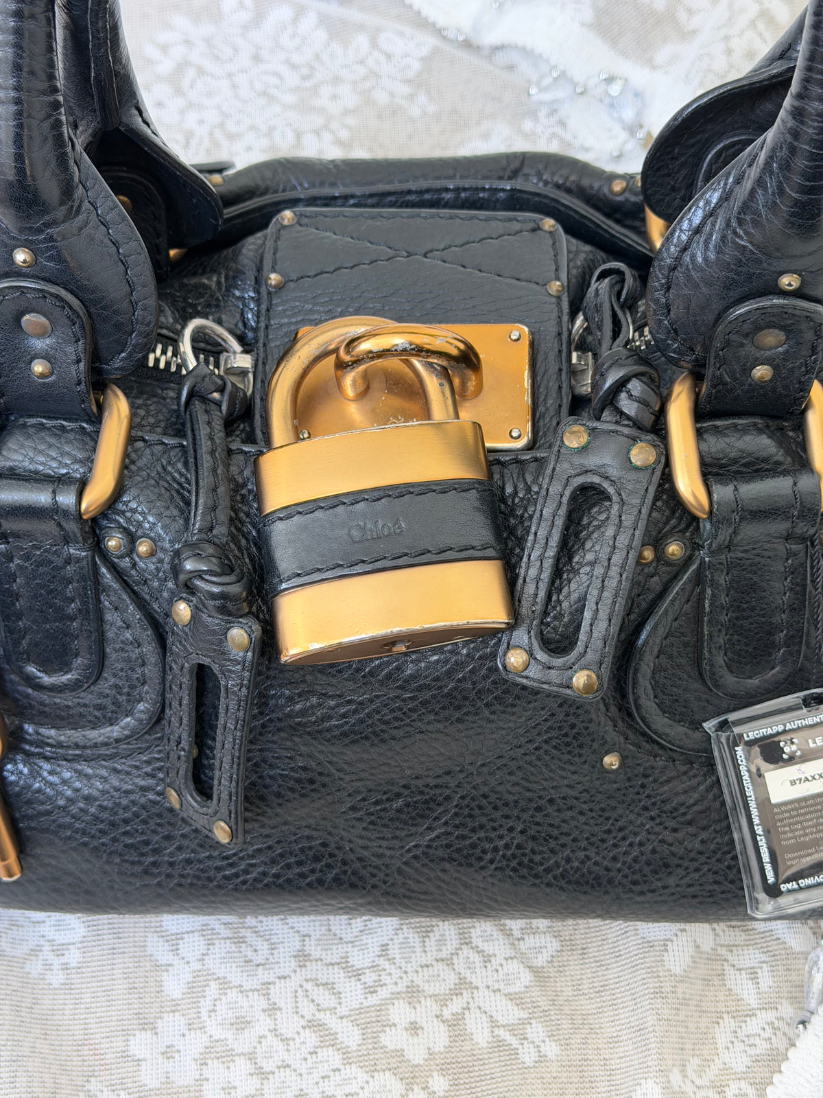 CHLOE VINTAGE PADDINGTON BAG IN BLACK
