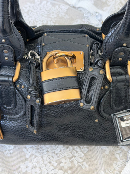 CHLOE VINTAGE PADDINGTON BAG IN BLACK