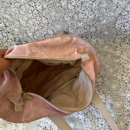 xovintage chanel travel line baby pink large tote bag - Tote Bags