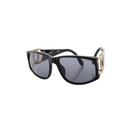 Chanel 2000s oversized cc sunglasses in black