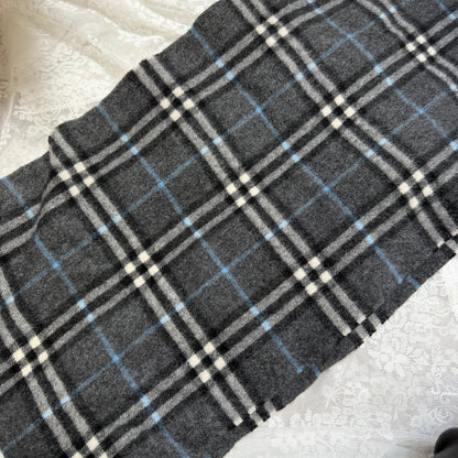 burberry vintage grey 100% cashmere scarf