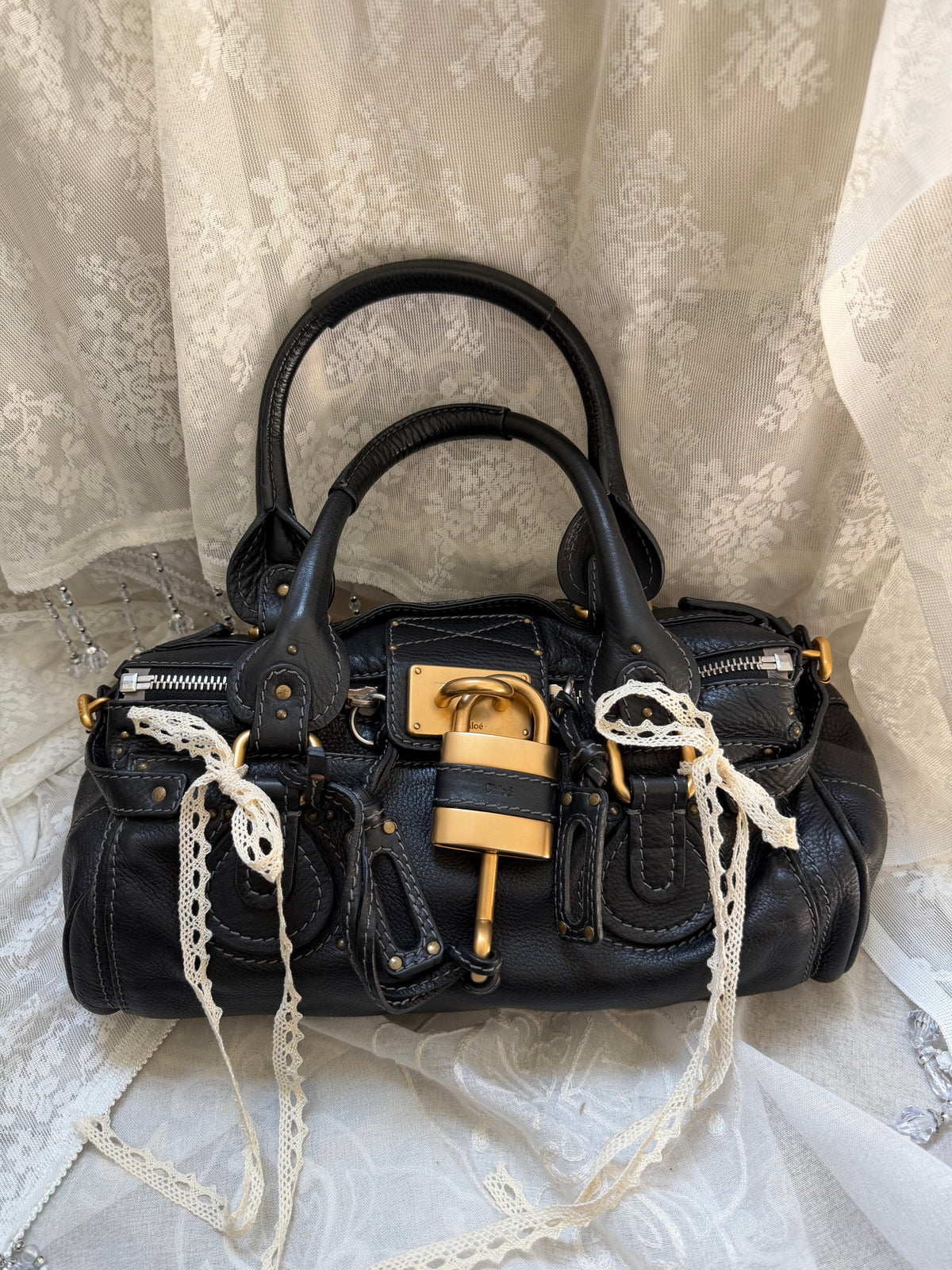 xovintage VINTAGE CHLOE PADDINGTON BAG IN BLACK - Handbags