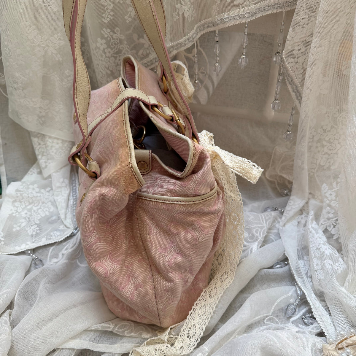 xovintage celine pre-loved lily c baby pink bag - Handbags